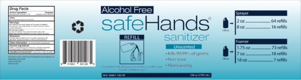 safehands sanitizer label